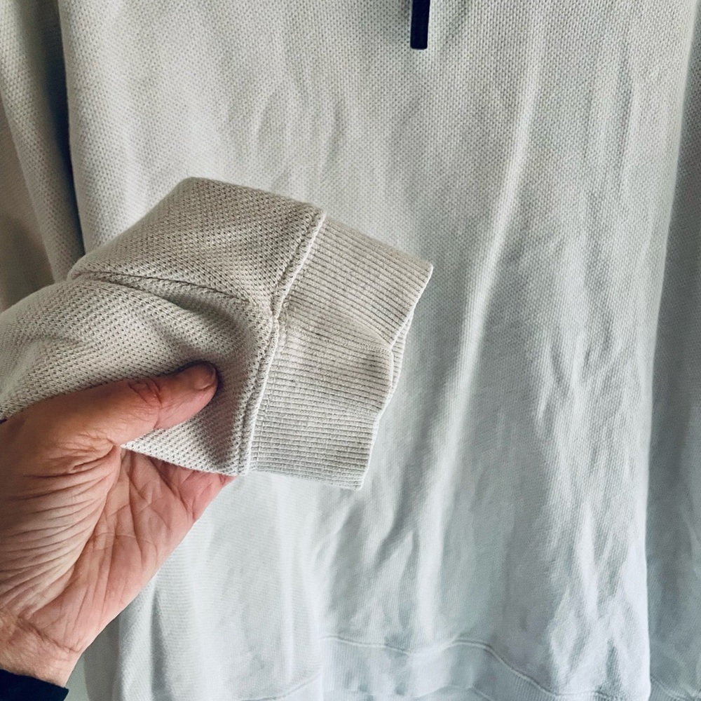 Men’s Tasso Elba White Polo Style Half Zip sz XL - Picture 3 of 8